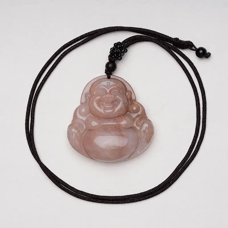 Jade Buddha Pendant Laughing Buddha Necklace