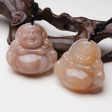 Jade Buddha Pendant Laughing Buddha Necklace