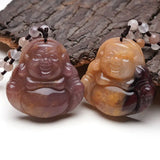 Jade Buddha Pendant Laughing Buddha Necklace