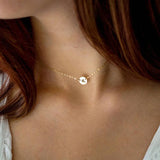 Boho Choker Necklace 11MM Coin Pendants Name Letter Jewelry