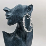 Personalized Butterfly Hoop Earrings