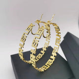 Personalized Butterfly Hoop Earrings