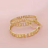 Personalized Butterfly Hoop Earrings