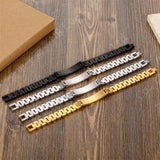 Engravable Name Bracelet Stainless Steel Mens ID Bracelets Customize Gift