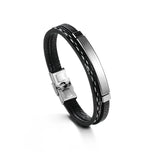 GoldButterfly Engrave Bangle Stainless Steel Bracelet Men Women Couples