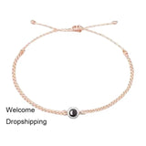 Personalized Circle Photo Bracelet - Customized Couple Bracelet
