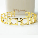 Gold Butterfly Bracelet Jewelry Letters Hoop Women Bracelet