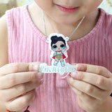 GoldButterfly Kids Cartoon Name Necklace - Personalized Children's Gift
