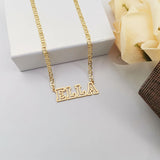 GoldButterfly Personalized Name Necklace with Pig Nose Chain