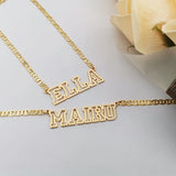 GoldButterfly Personalized Name Necklace with Pig Nose Chain