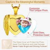 Goldchic 925 Silver Personalized Locket Necklace Heart Picture Engrave Memory