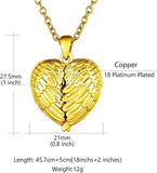 Goldchic Angel Wing Locket Necklace for Women, Personalized Picture