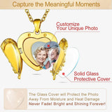 Goldchic Angel Wing Locket Necklace for Women, Personalized Picture