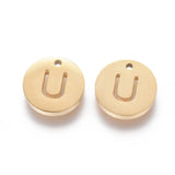 304 Stainless Steel Charms Pendants with Letter A~Z for DIY Jewelry Making