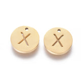 304 Stainless Steel Charms Pendants with Letter A~Z for DIY Jewelry Making