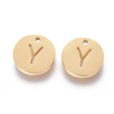 304 Stainless Steel Charms Pendants with Letter A~Z for DIY Jewelry Making