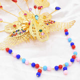 3D Metal Peacock Headwear Hair Accessories with Crystal Beads