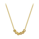 Golden Bean Necklace for Women's Light Niche Sense Clavicle Chain