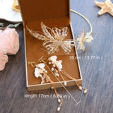 Crystal Tiara Bridal Headband with Earrings