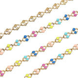 Stainless Steel Cable Necklace Chain with Enamel Flower - DIY Jewelry Making