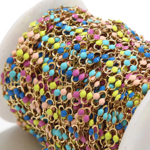 Stainless Steel Cable Necklace Chain with Enamel Flower - DIY Jewelry Making
