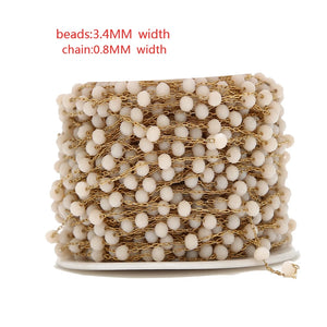 Golden Chain Link Ball Beading Cable Chain Roll Necklace Bulk Chain