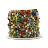 Golden Chain Link Ball Beading Cable Chain Roll Necklace Bulk Chain