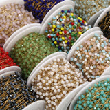 Golden Chain Link Ball Beading Cable Chain Roll Necklace Bulk Chain