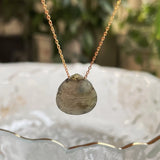 Golden Chain Gem Stone Necklace Small Water Drop Pendant Choker