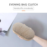 Golden Clutch Bag Metal Bow Clutches Chain Shoulder Bag