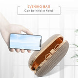 Golden Clutch Bag Metal Bow Clutches Chain Shoulder Bag