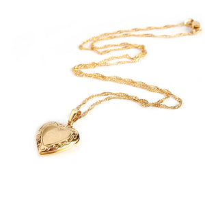 Heart-shaped Photo Frame Pendant Locket Necklace