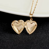Heart-shaped Photo Frame Pendant Locket Necklace