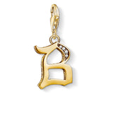 Vintage Style 925 Sterling Silver Alphabet Charm Pendant