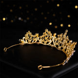 Crystal Pearl Bridal Headdress Wedding Crown