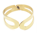 CC Shaped Stainless Steel Hollow Bangle Jewelry