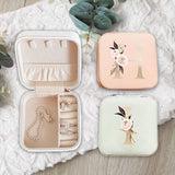Golden Dead Leaves Letters Jewelry Boxes Organizer Display Travel Jewelry Case
