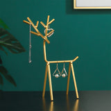 Golden Deer Jewelry Display Stand Necklace Earrings Organizer