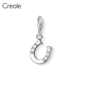 925 Sterling Silver Teddy Bear Water Drop Pendant