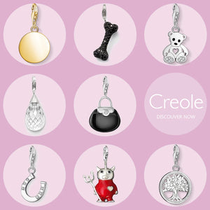925 Sterling Silver Teddy Bear Water Drop Pendant