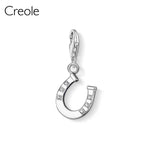 925 Sterling Silver Teddy Bear Water Drop Pendant