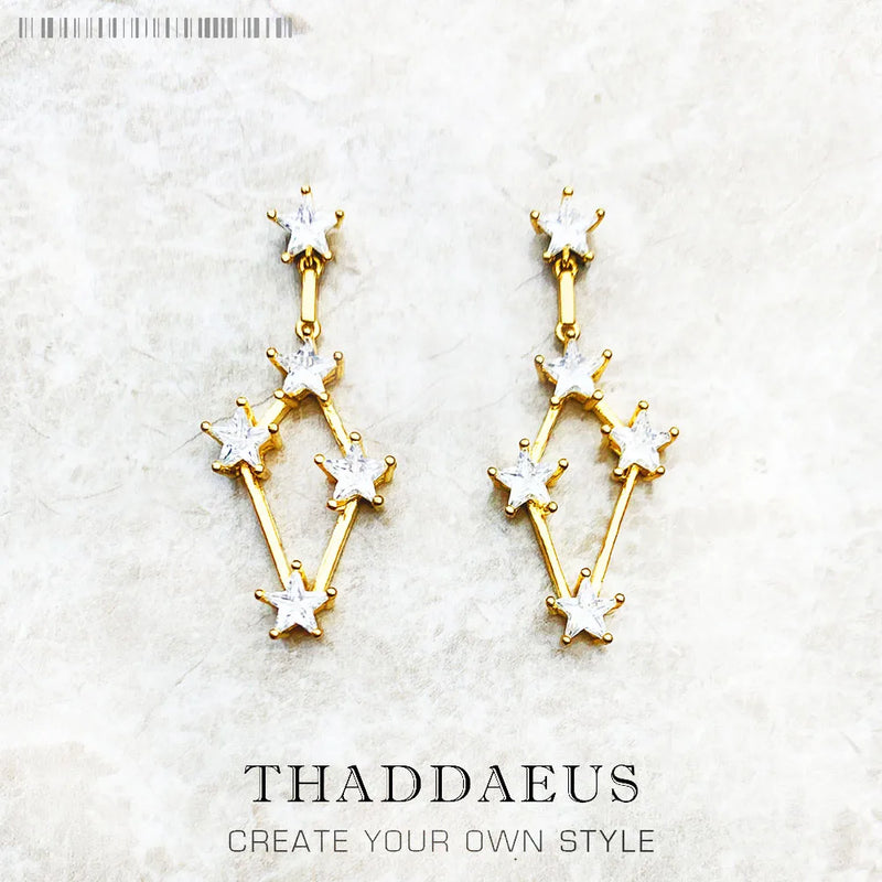 Dreamlike Stars Drop Earrings in 925 Sterling Silver