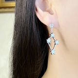 Dreamlike Stars Drop Earrings in 925 Sterling Silver