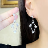 Dreamlike Stars Drop Earrings in 925 Sterling Silver