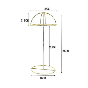 Golden Earring Stand Jewelry Storage Hat Necklace Ring Metal Display