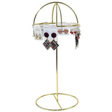Golden Earring Stand Jewelry Storage Hat Necklace Ring Metal Display