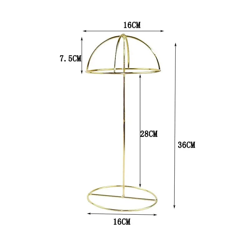 Golden Earring Stand Jewelry Storage Hat Necklace Ring Metal Display