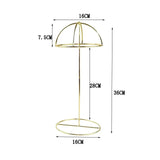 Golden Earring Stand Jewelry Storage Hat Necklace Ring Metal Display