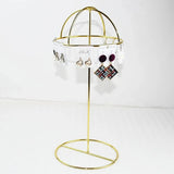 Golden Earring Stand Jewelry Storage Hat Necklace Ring Metal Display
