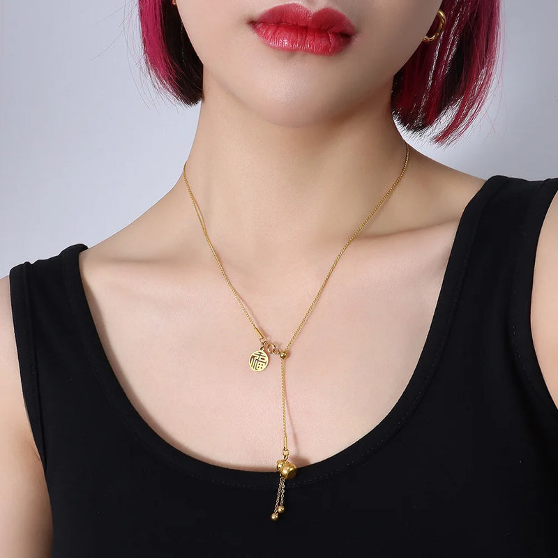 Ethnic Style Good Luck Gourd Bracelet Necklace